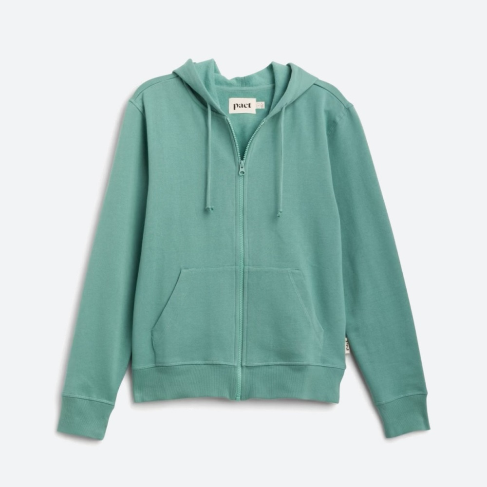 Pact 100% Organic Cotton Zip Up Hoodie Size M